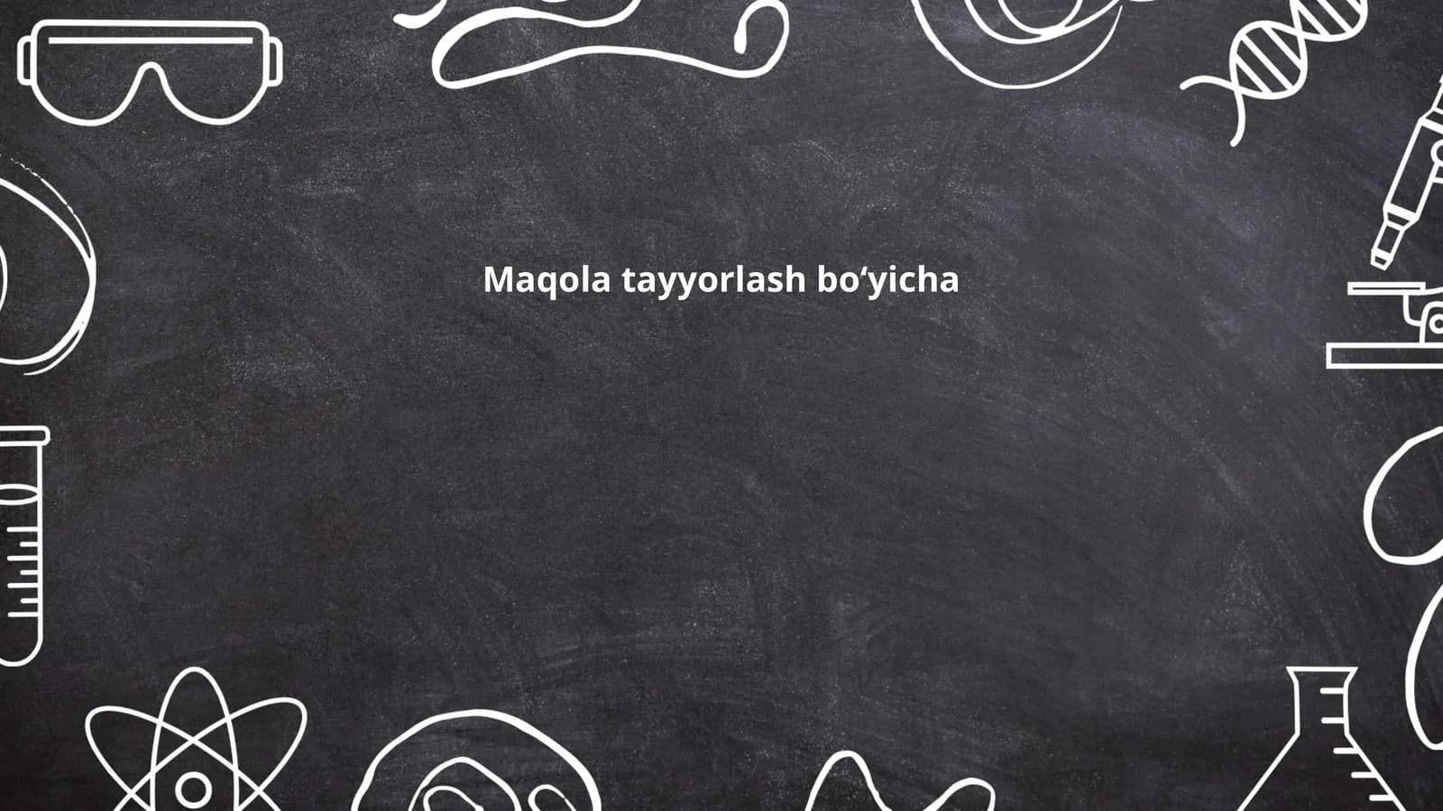 Maqola tayyorlash boʻyicha