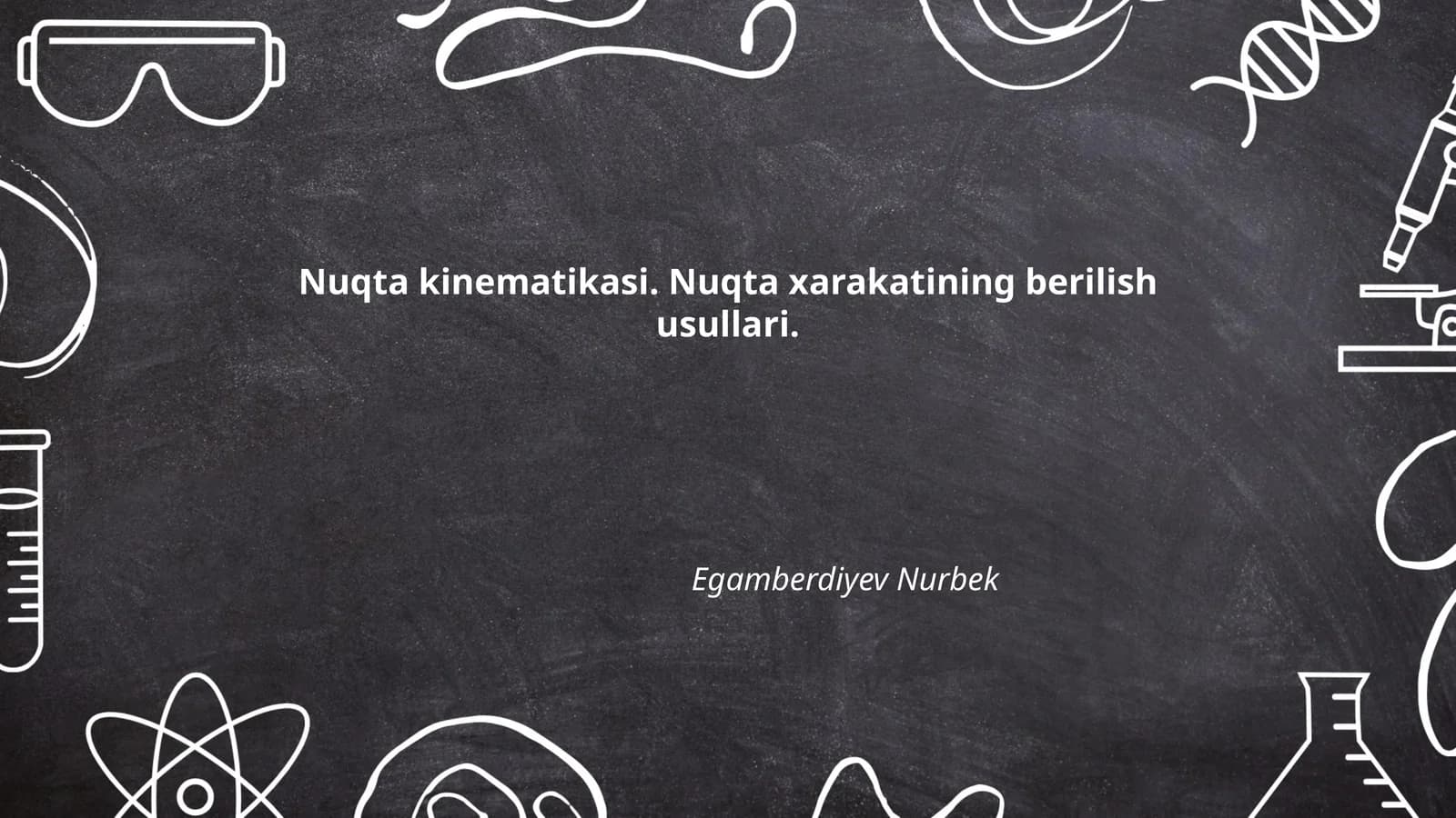 Nuqta kinematikasi. Nuqta xarakatining berilish usullari
