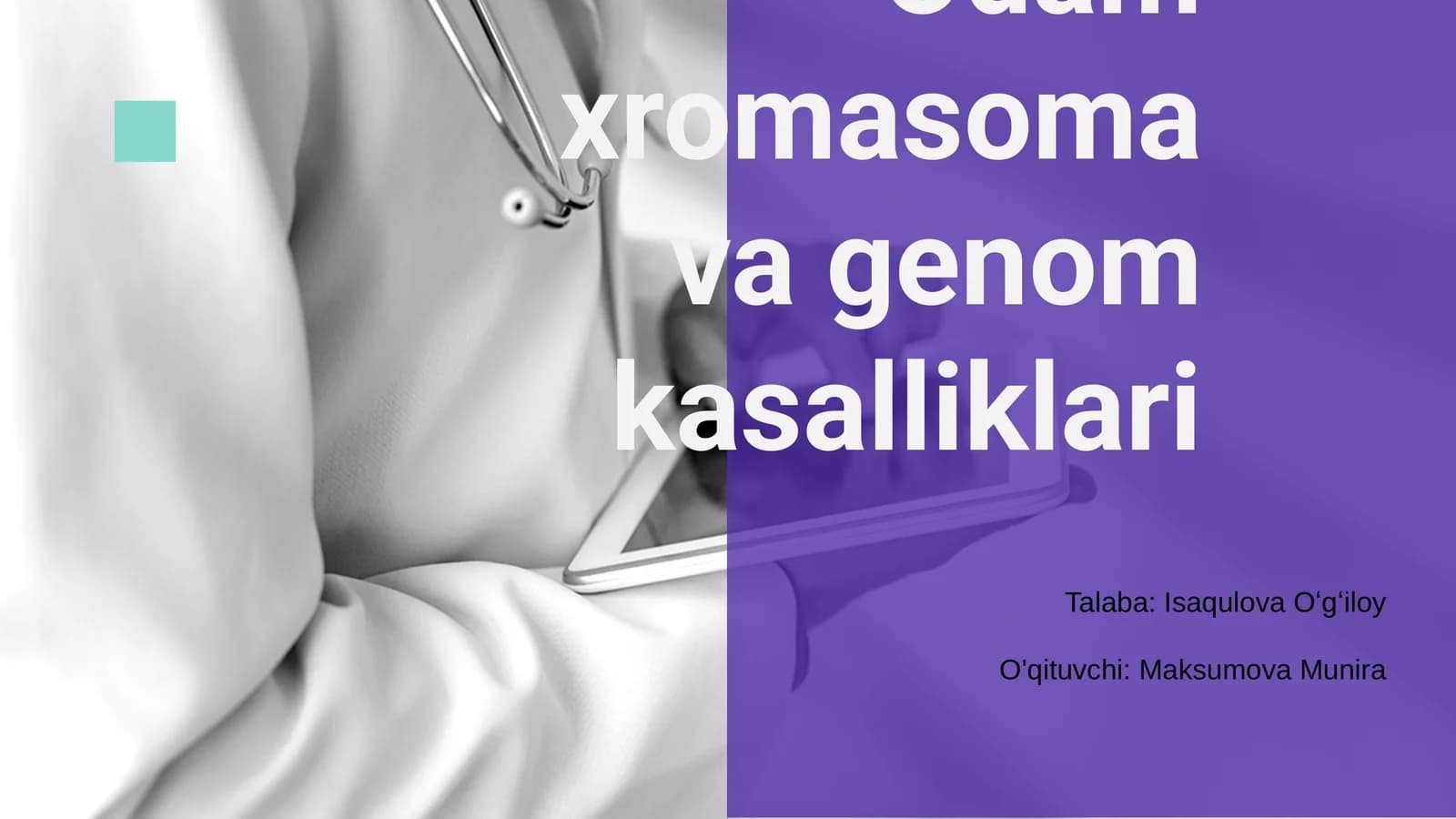 Odamlar xromosoma va genom kasalliklari