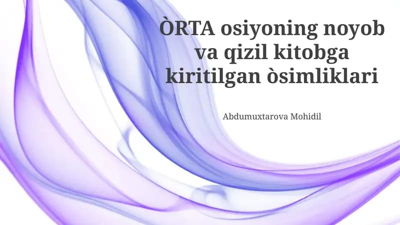 Muvaffaqiyatli Tabiatni Muhofaza Qilish Tashabbuslari