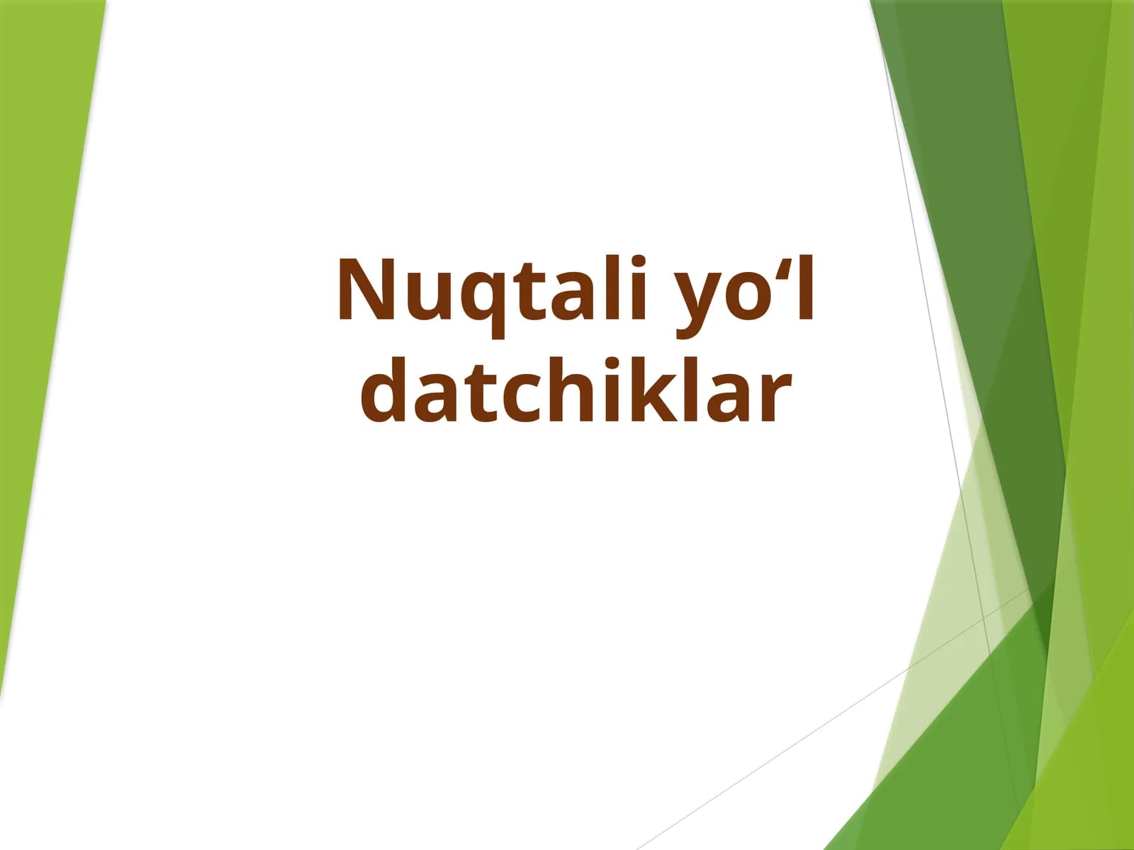 Nuqtali yoʻl datchiklar