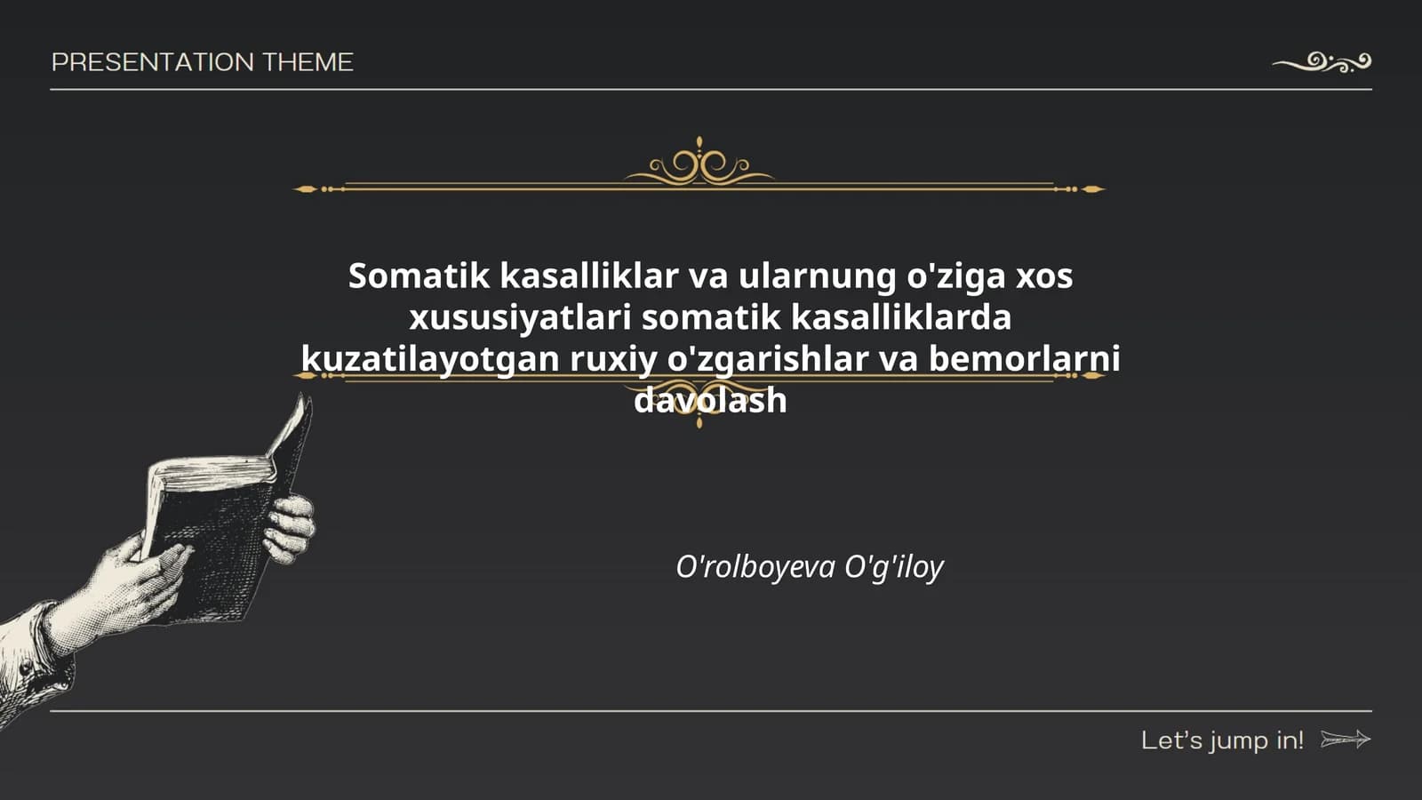 Somatik kasalliklar va ularnung o'ziga xos xususiyatlari