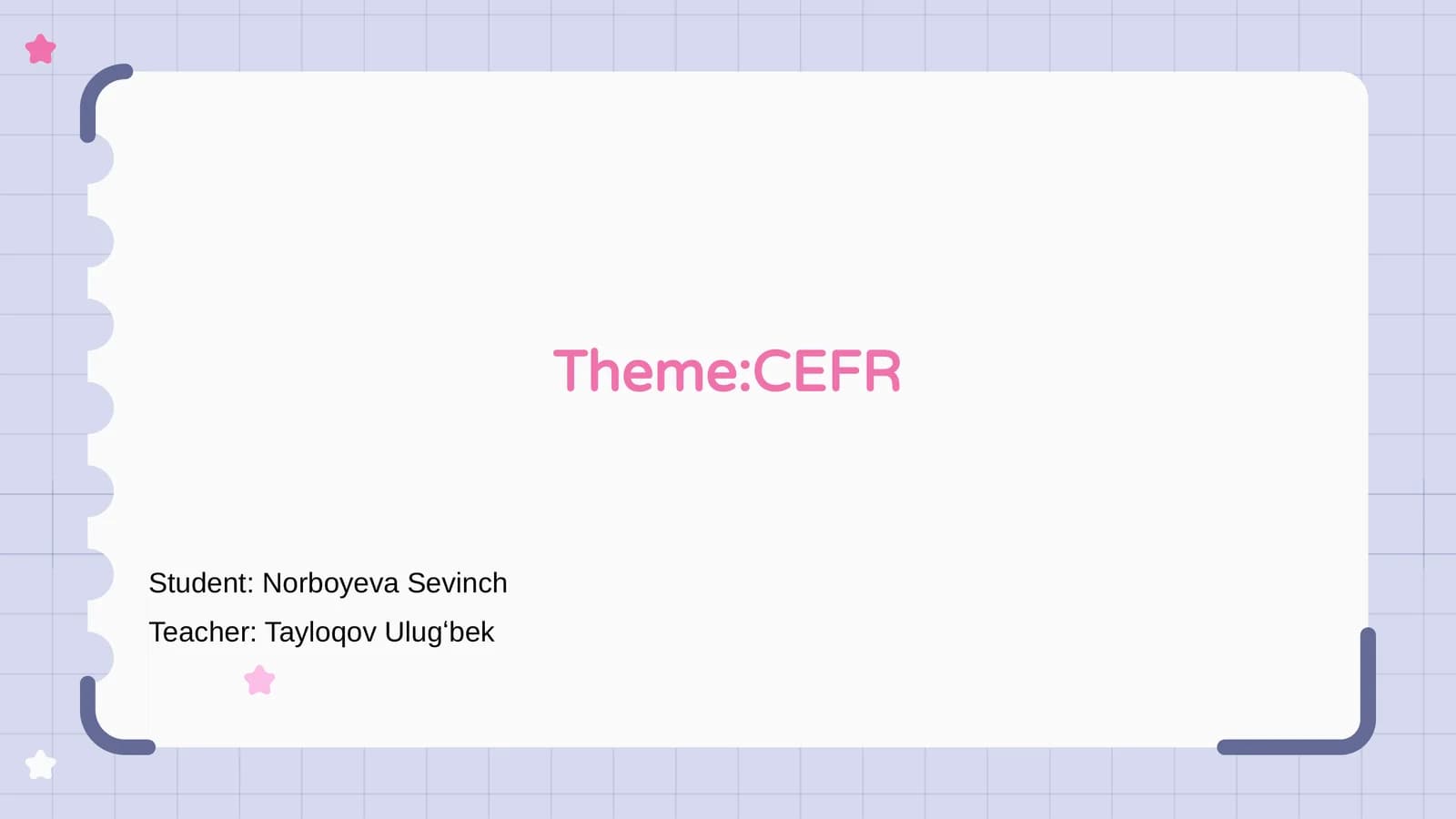CEFR haqida maʻlumot