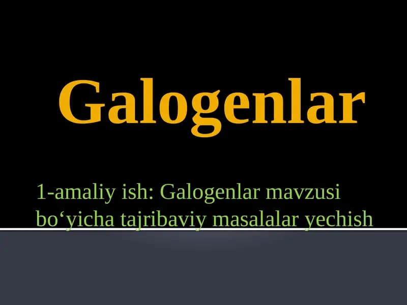 Galogenlar