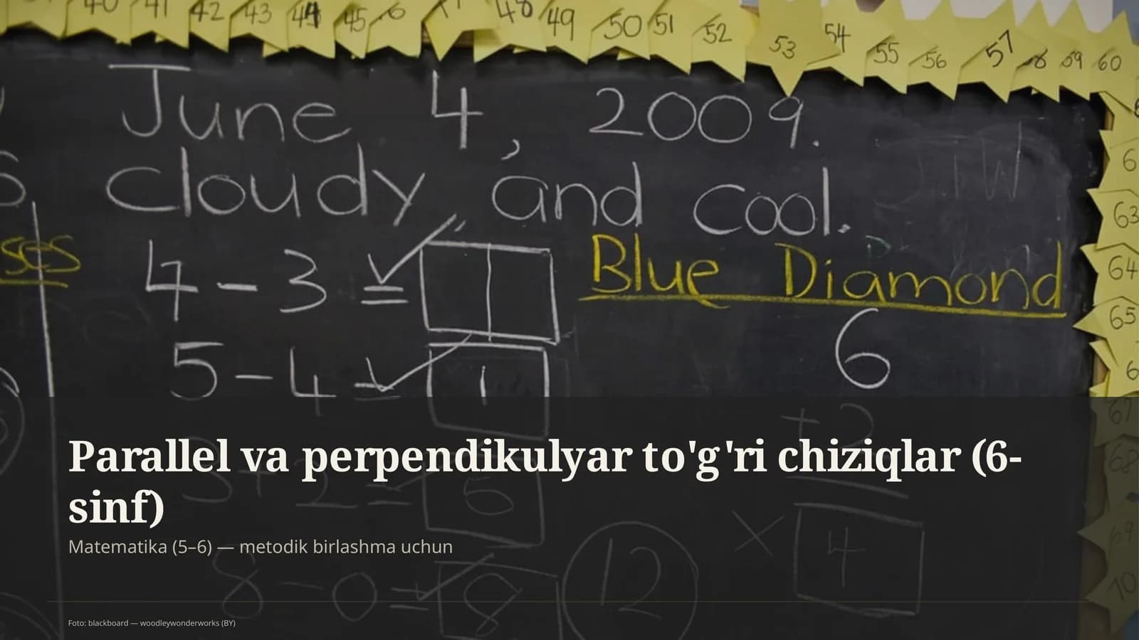 Parallel va perpendikulyar to'g'ri chiziqlar (6-sinf)