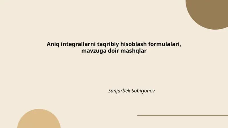 Aniq integratsiya