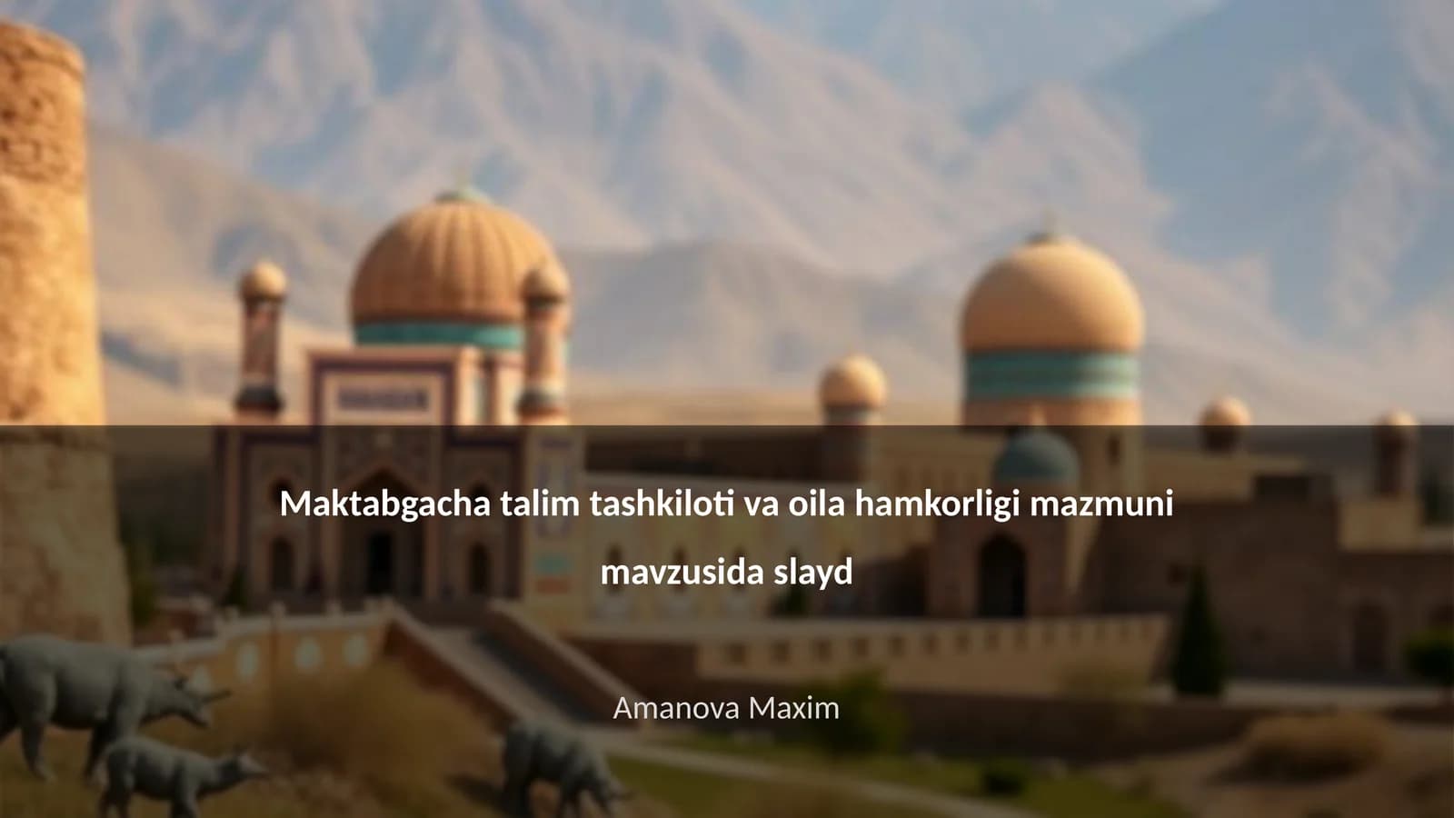 Maktabgacha talim tashkiloti va oila hamkorligi mazmuni