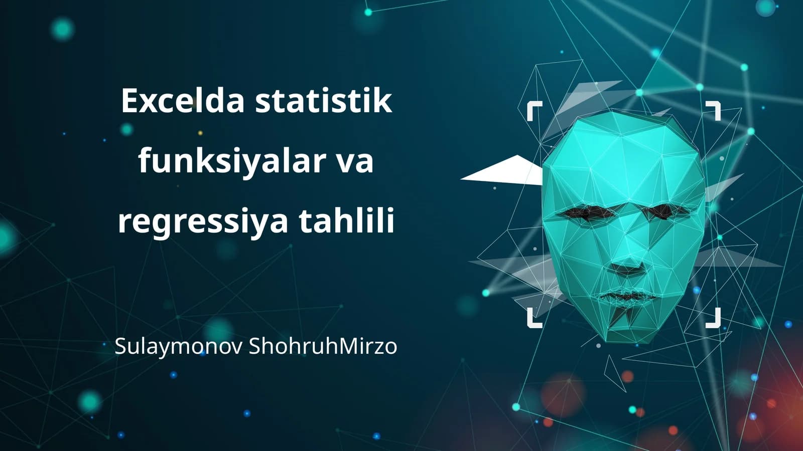 Excelda statistik funksiyalar va regressiya tahlili