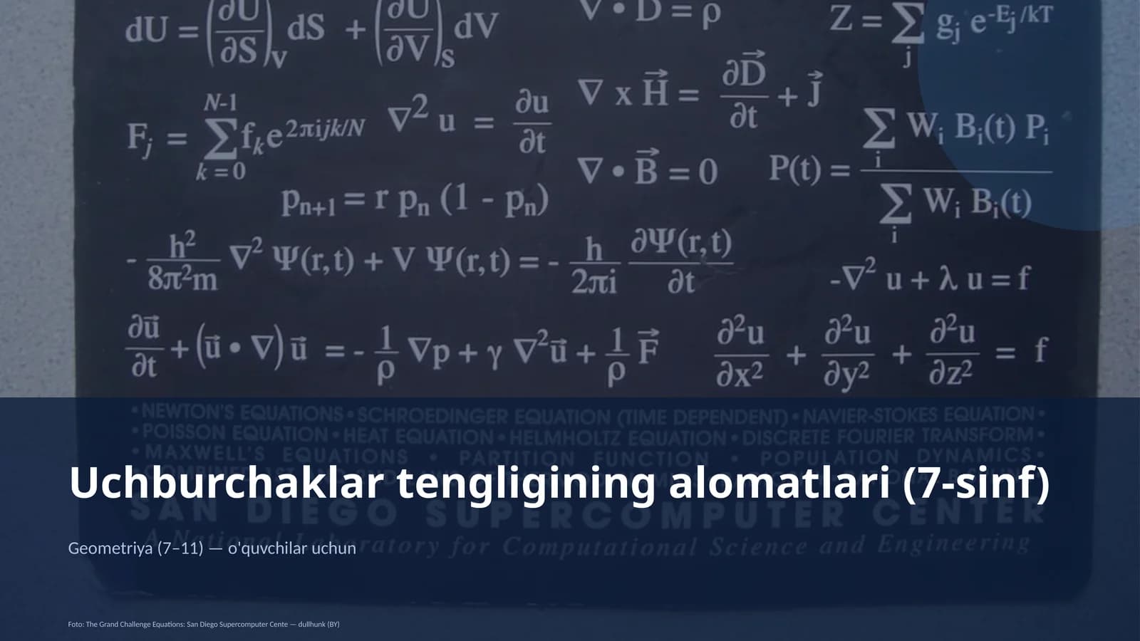 Uchburchaklar tengligining alomatlari (7-sinf)