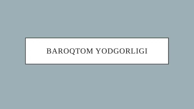 Baroqtom yodgorligi