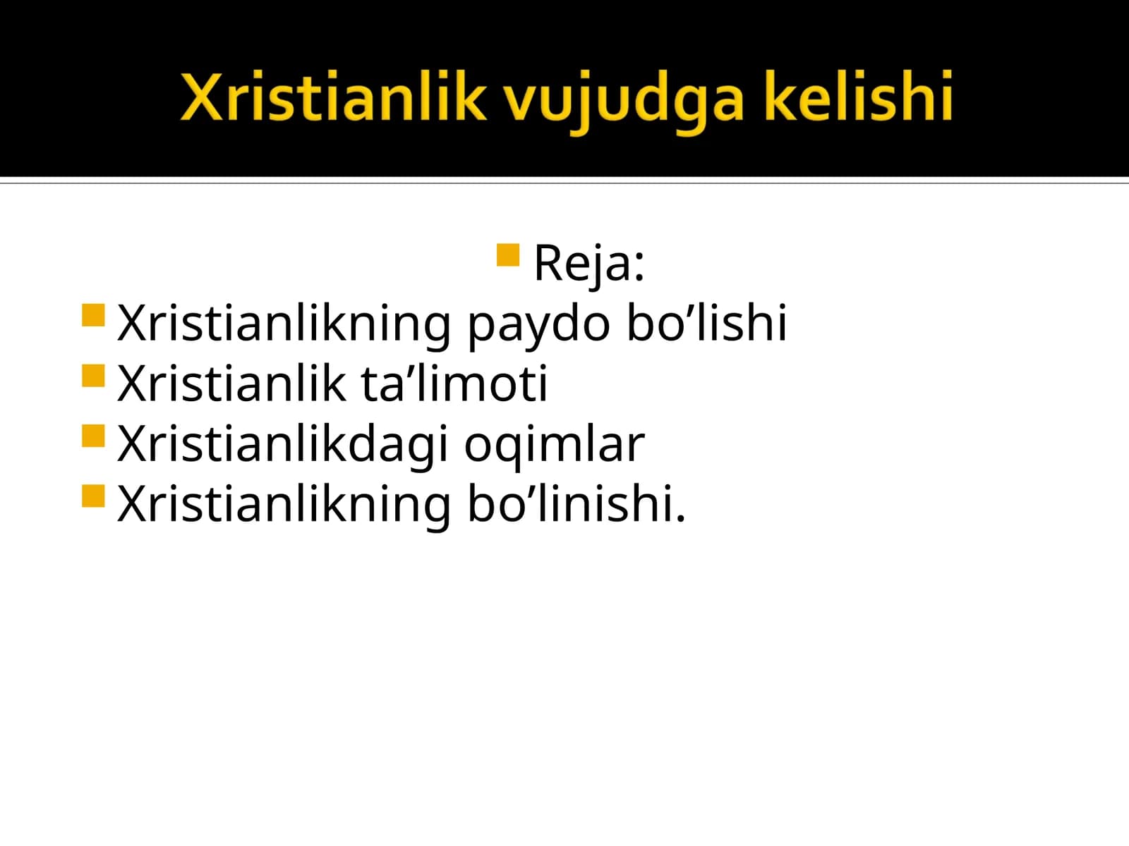 Xristianlikning paydo bo’lishi