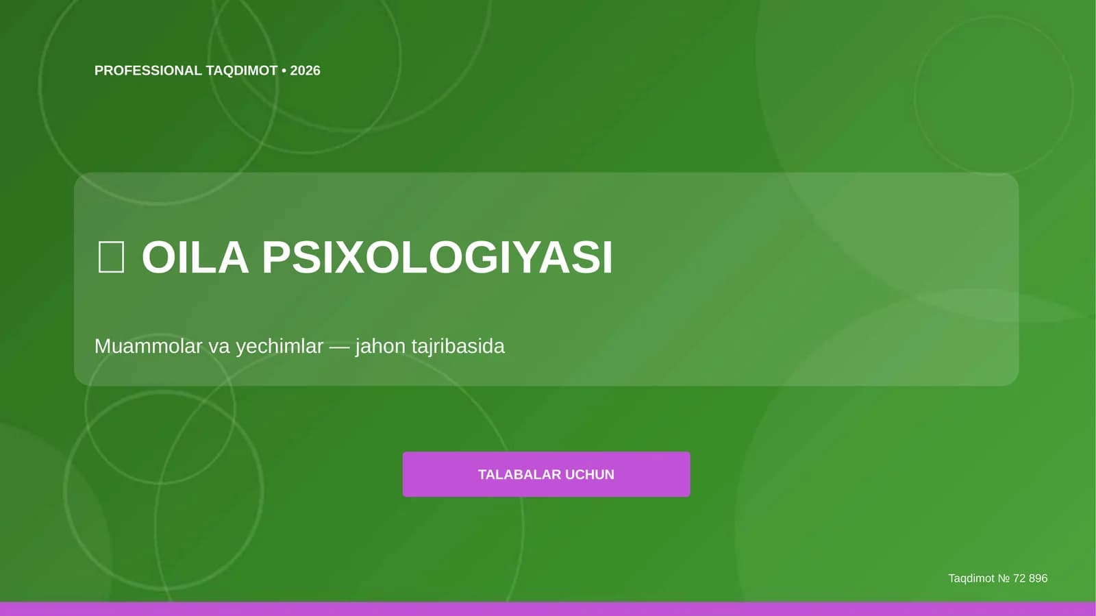 Professional Taqdimot 2026