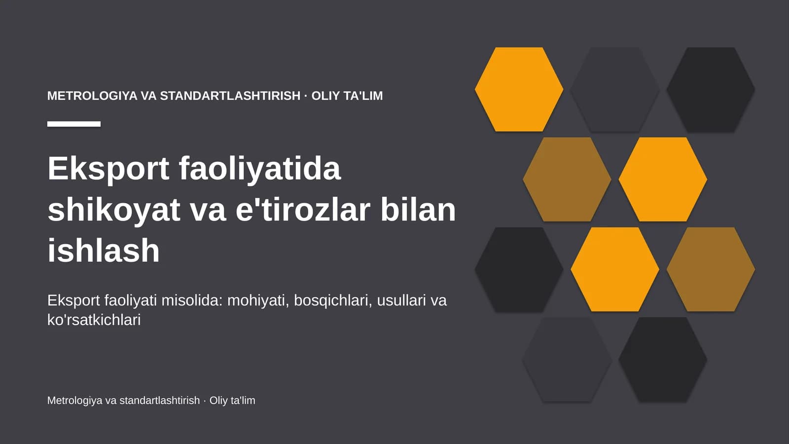 eksport faoliyatida shikoyat va e'tirozlar bilan ishlash 1763