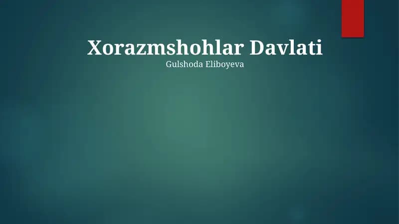 Xorazmshohlar Davlati
