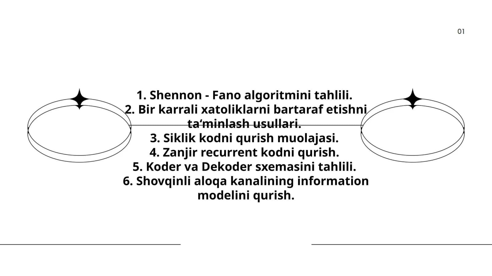 Shovqinli aloqa kanalining information modelini qurish