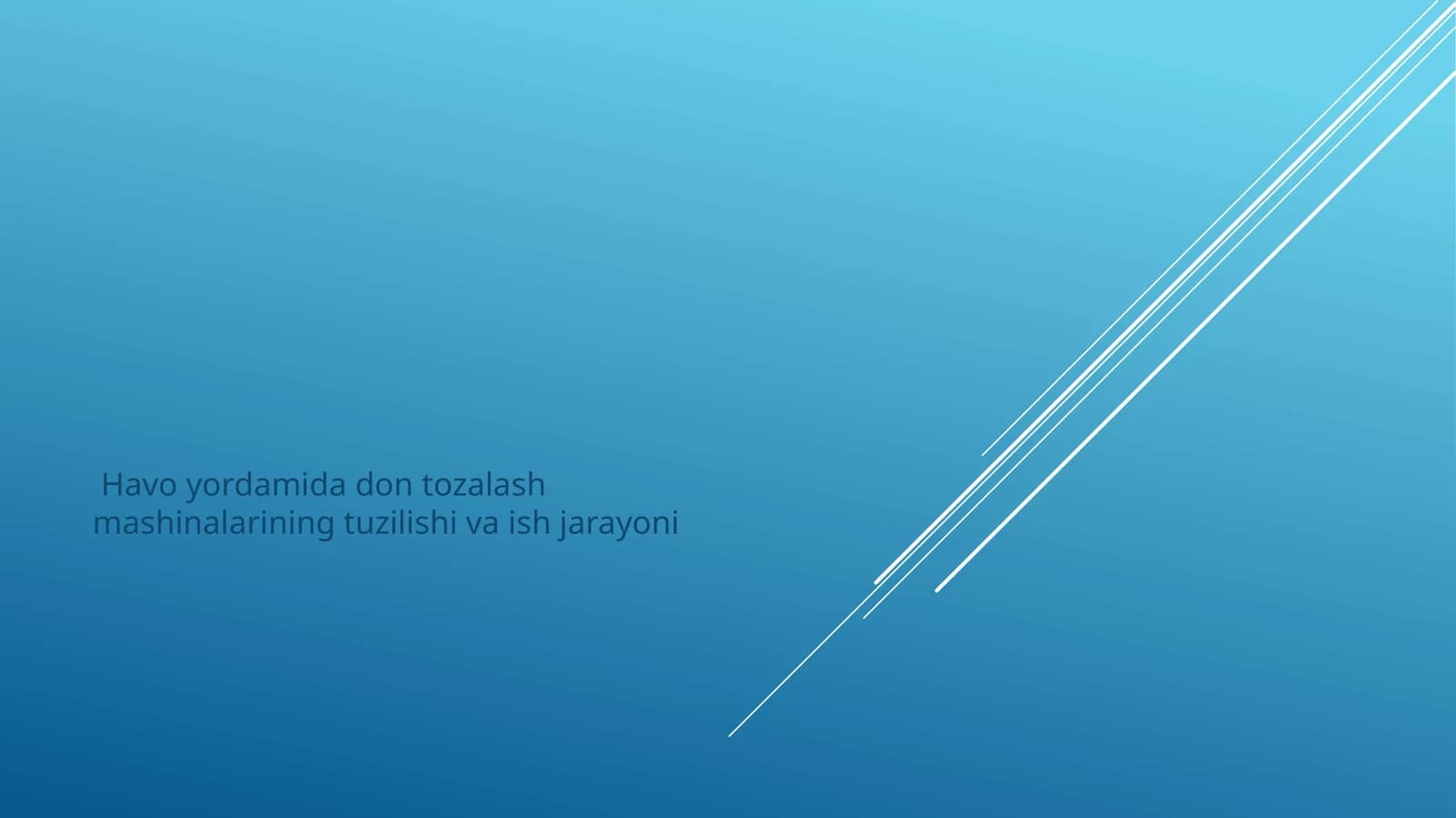 Don tozalash mashinalarining tuzilishi va ish jarayoni