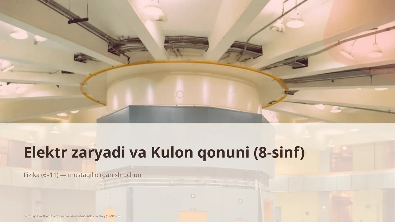 Elektr zaryadi va Kulon qonuni (8-sinf)