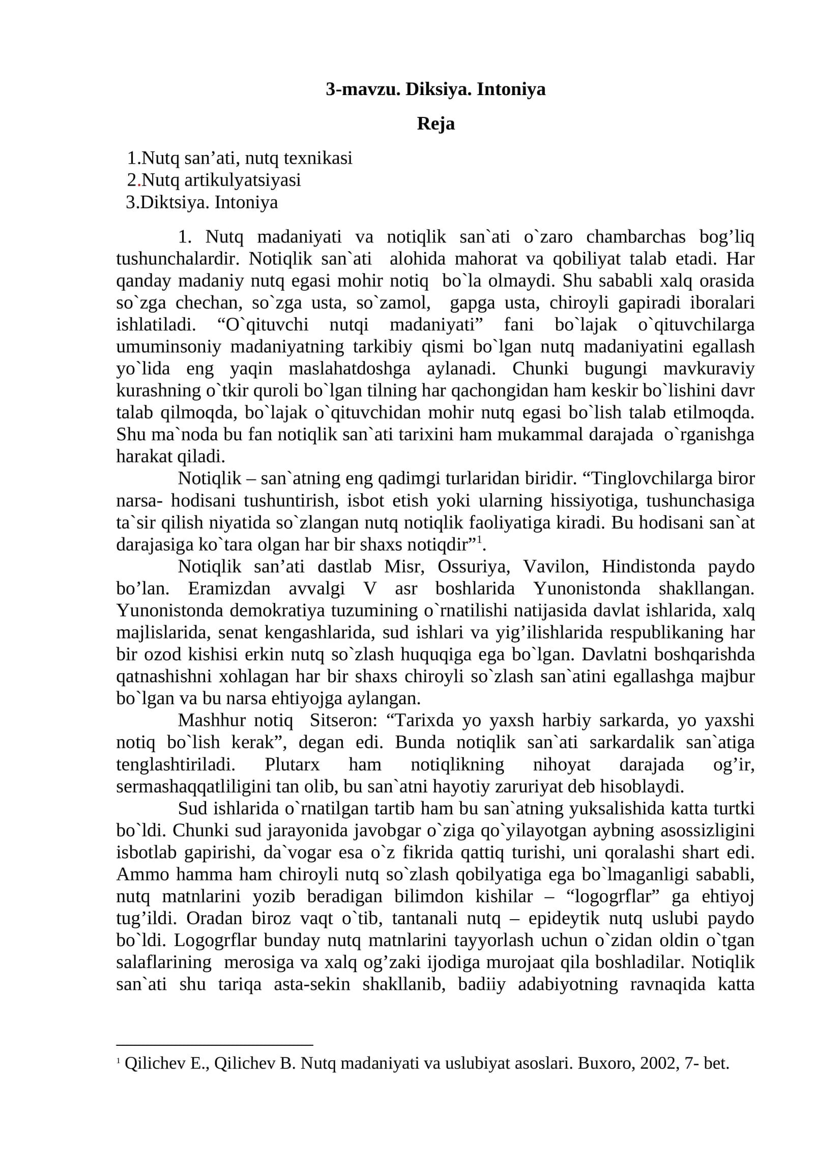 3-mavzu. Diksiya. Intonіya