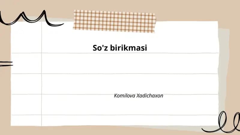 So'z birikmasi