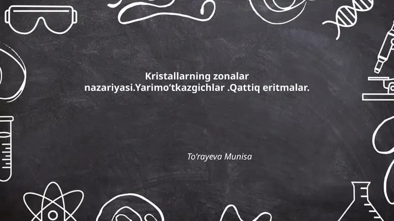 Kristallarning zonalar nazariyasi