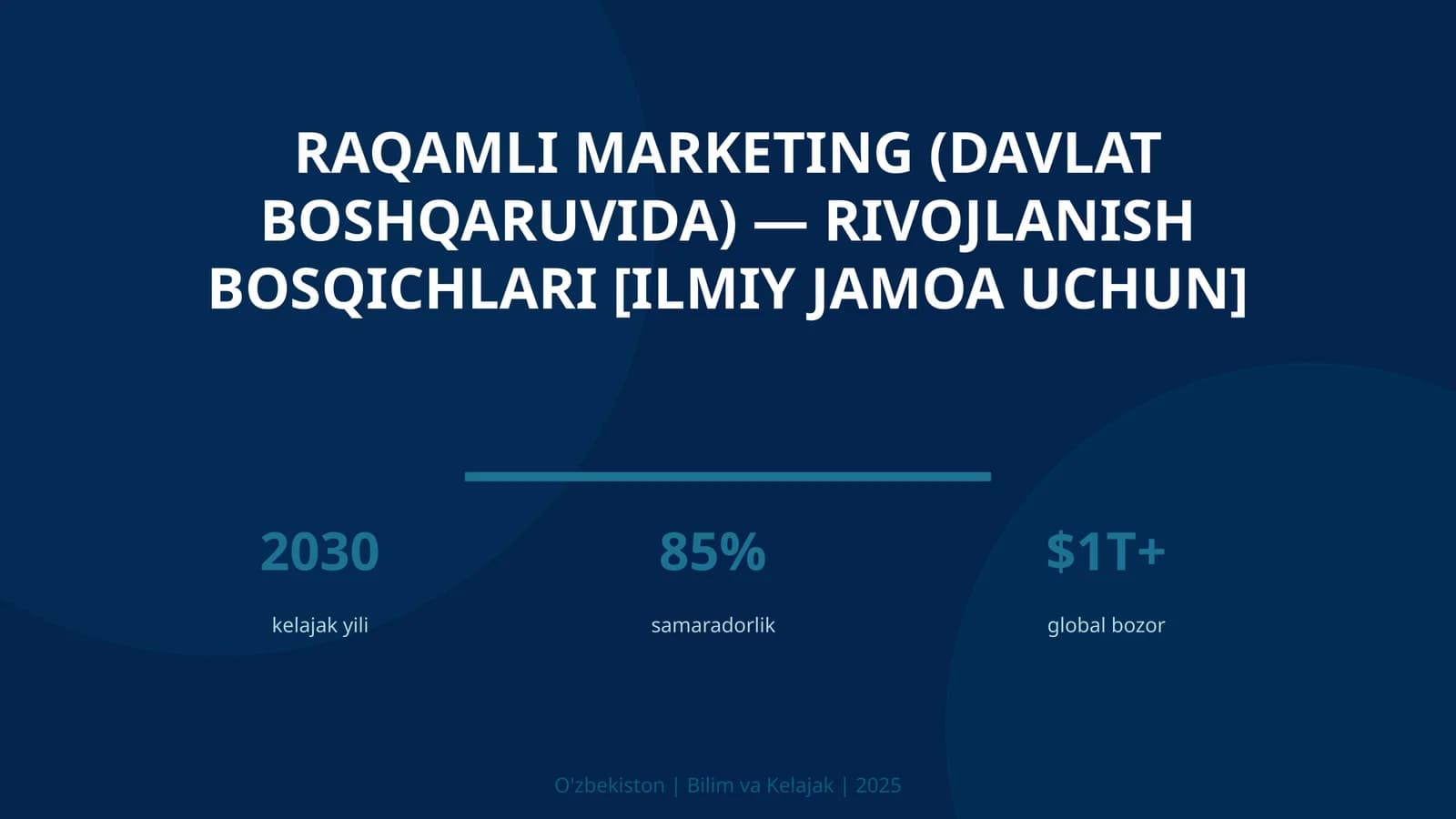 Raqamli marketing (davlat boshqaruvida) — rivojlanish bosqichlari [ilmiy jamoa uchun]