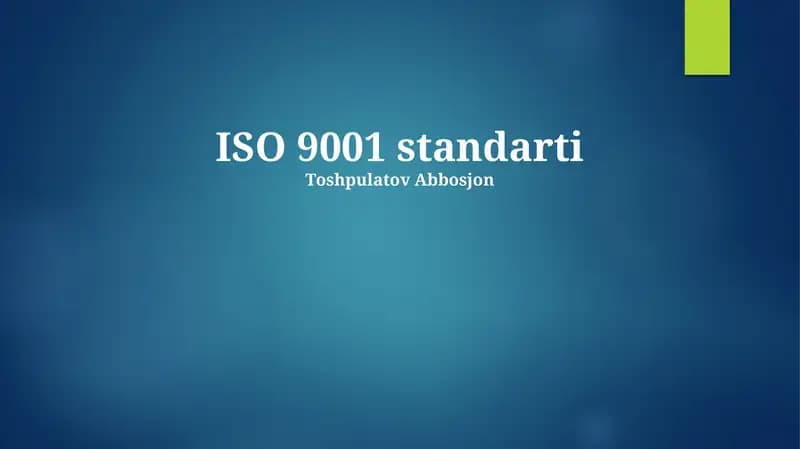 Understanding ISO 9001: Foundations and Key Elements