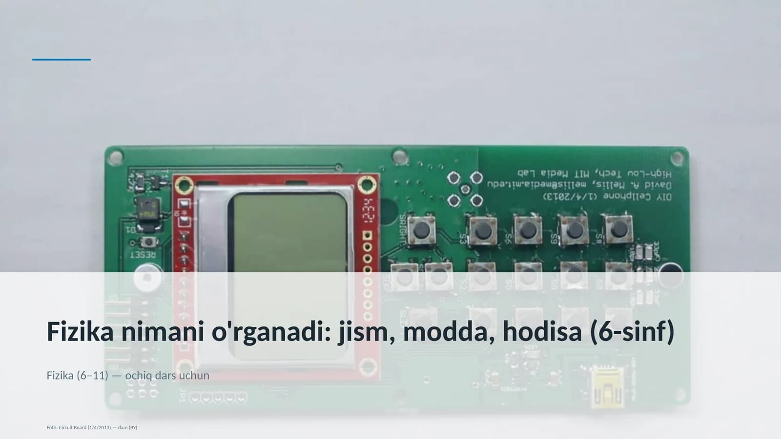 Fizika nimani o'rganadi: jism, modda, hodisa (6-sinf)