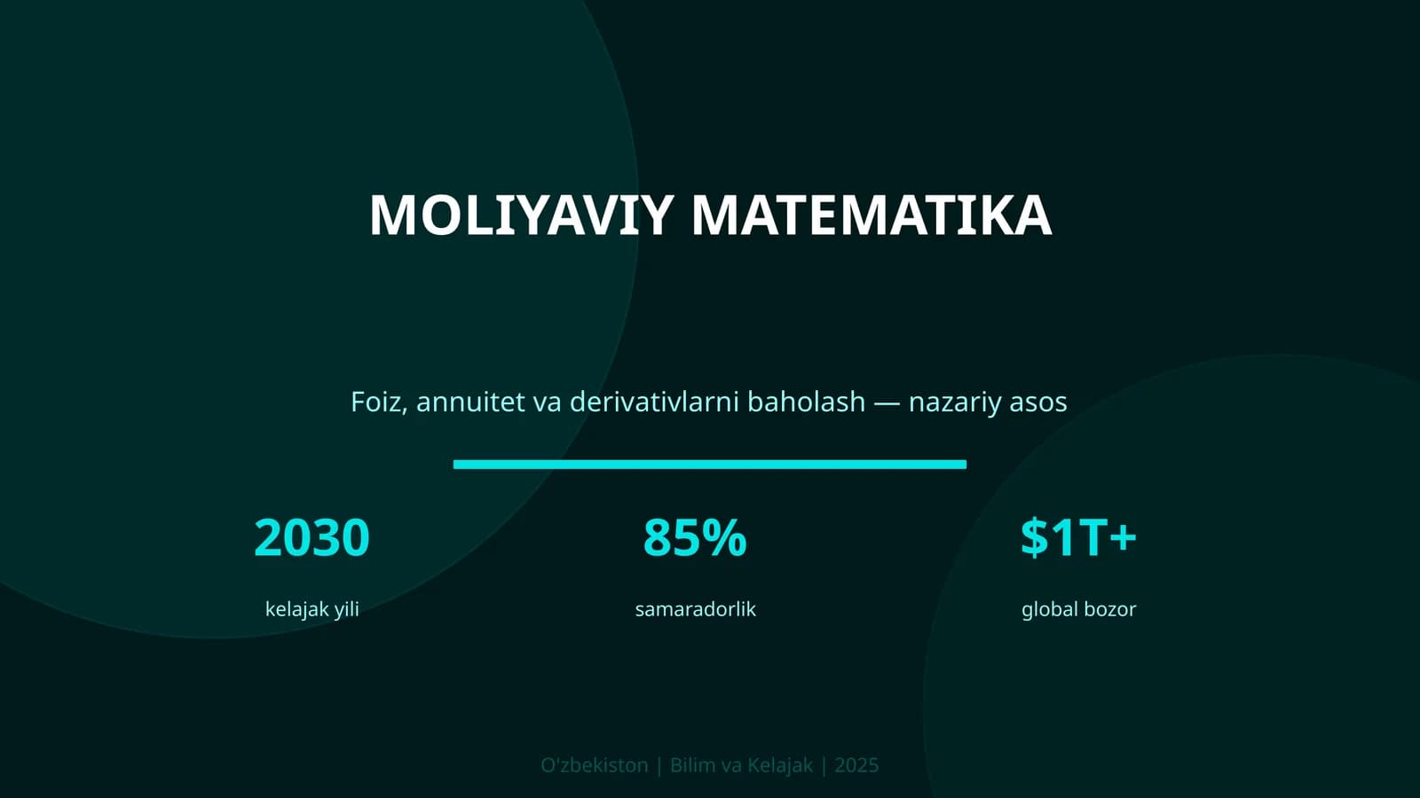 MOLIYAVIY MATEMATIKA