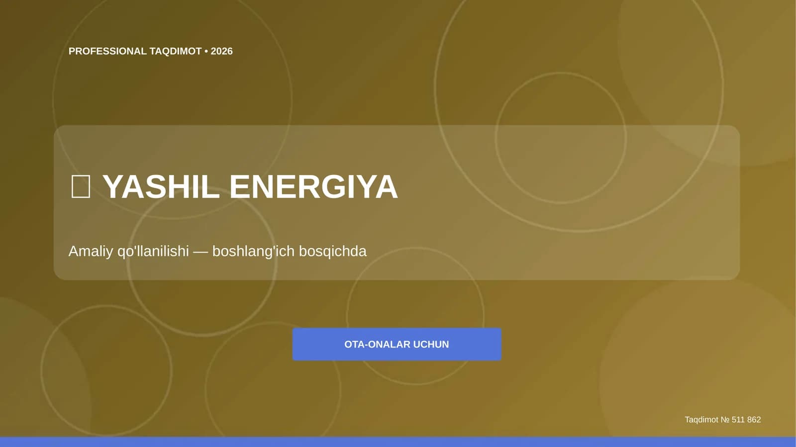 Yashil energiya: ota-onalar uchun