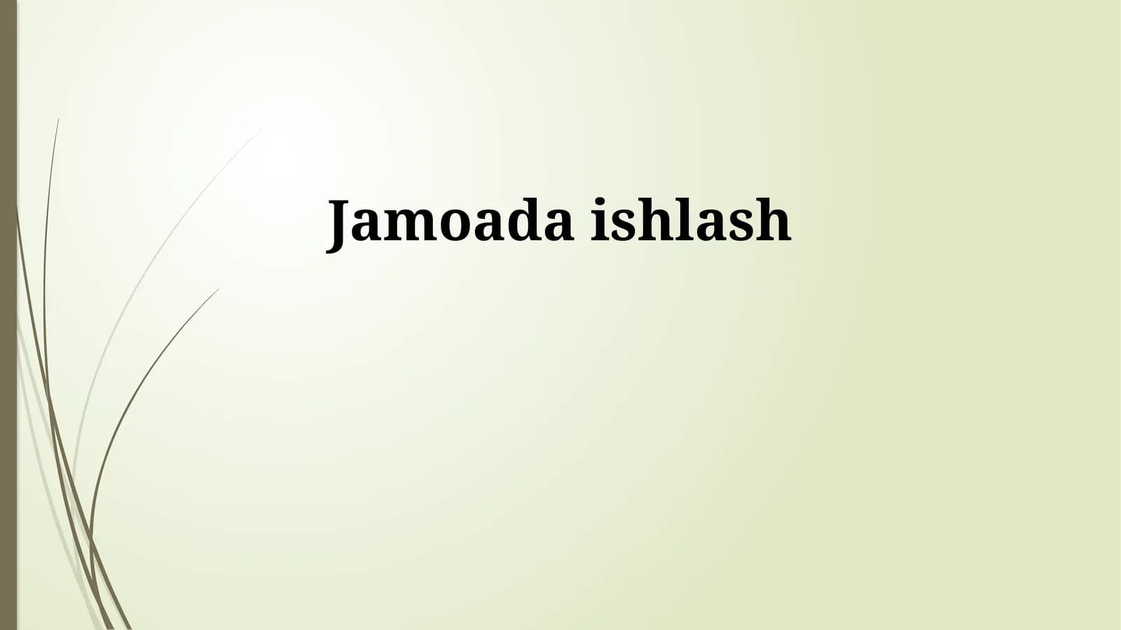 Jamoada ishlash