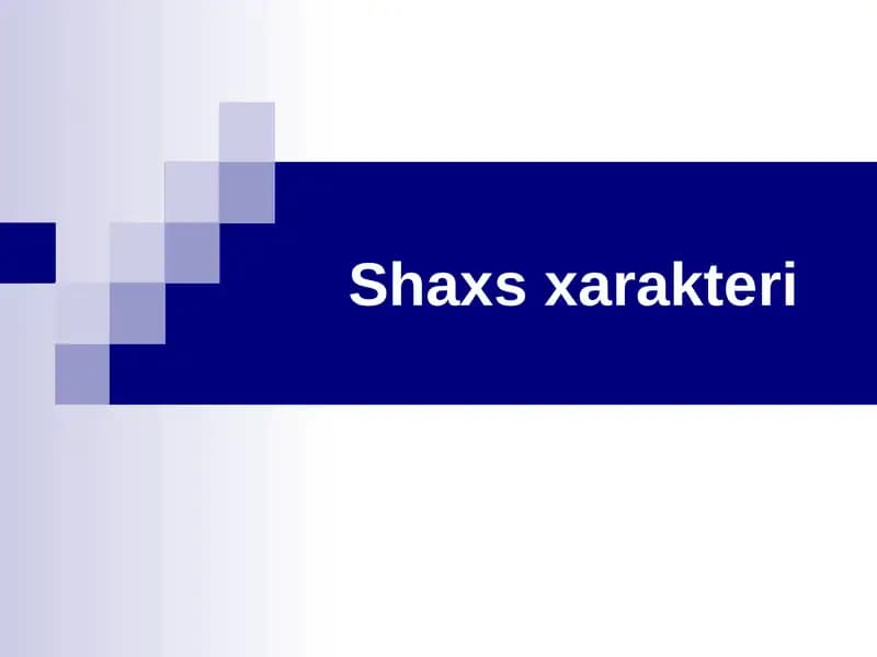 Xarakterologiya