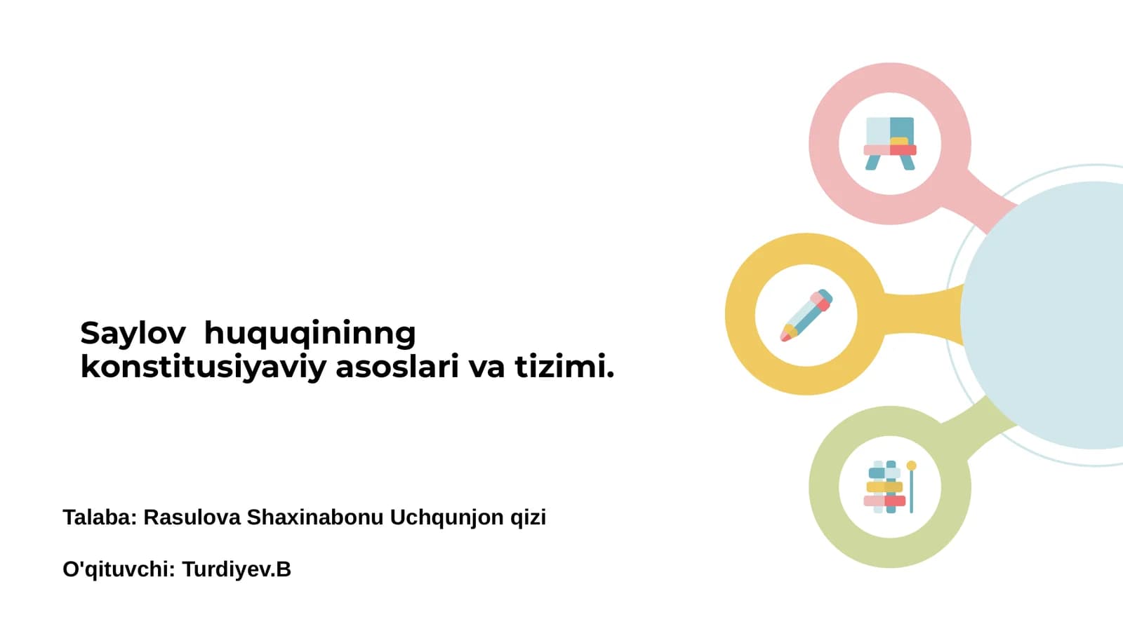 Saylov huquqininng konstitusiyaviy asoslari va tizimi
