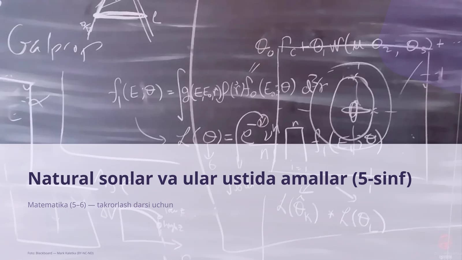 Natural sonlar va ular ustida amallar (5-sinf)