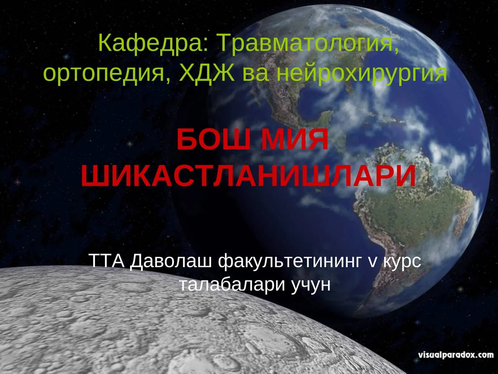 БОШ МИЯ ШИКАСТЛАНИШЛАРИ