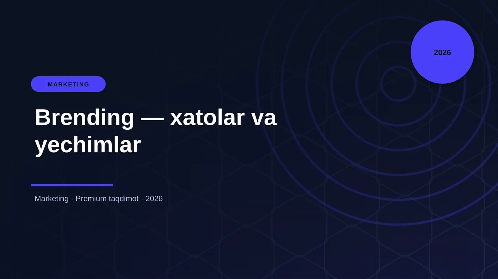 Brending — xatolar va yechimlar