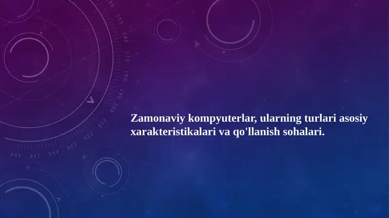 Zamonaviy kompyuterlar