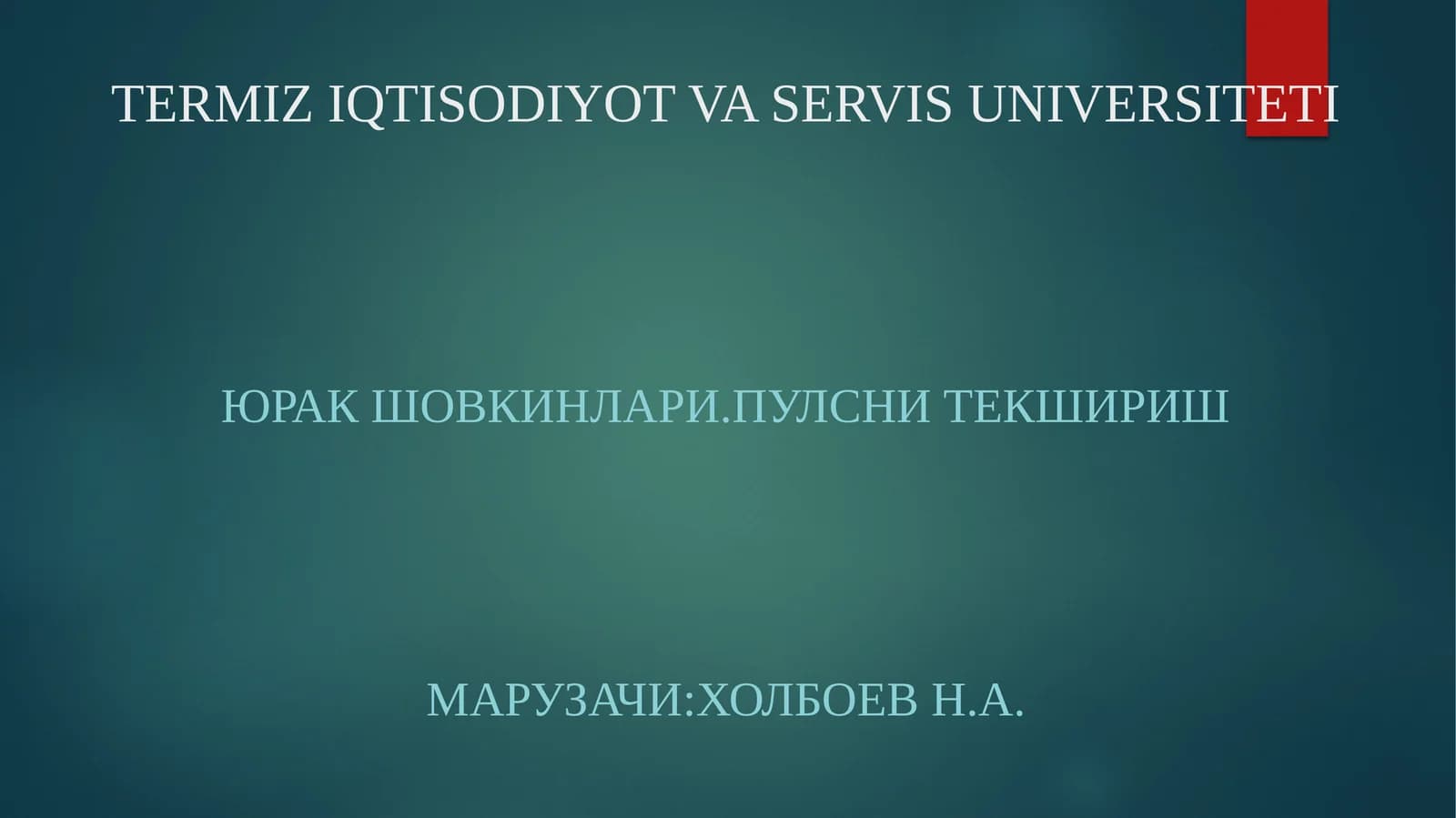 Pulsni tekshirish