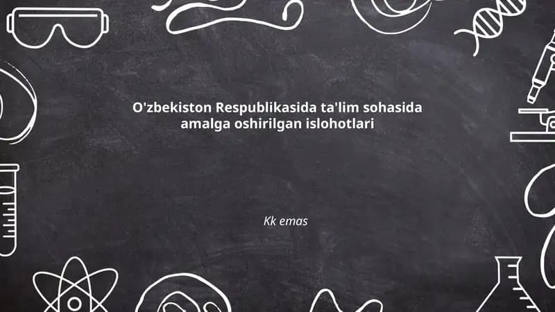 Ta'lim qonunchiligini modernizatsiyalash va ta'lim kodeksi islohotlari
