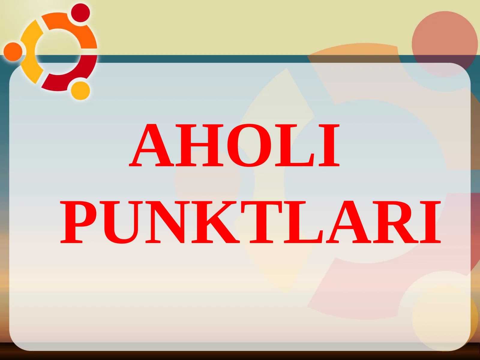 9-sinf. Geografiya. Aholi punktlari