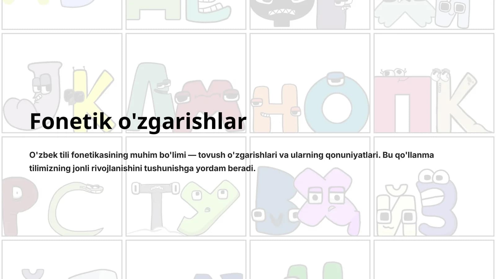 Fonetik o'zgarishlar