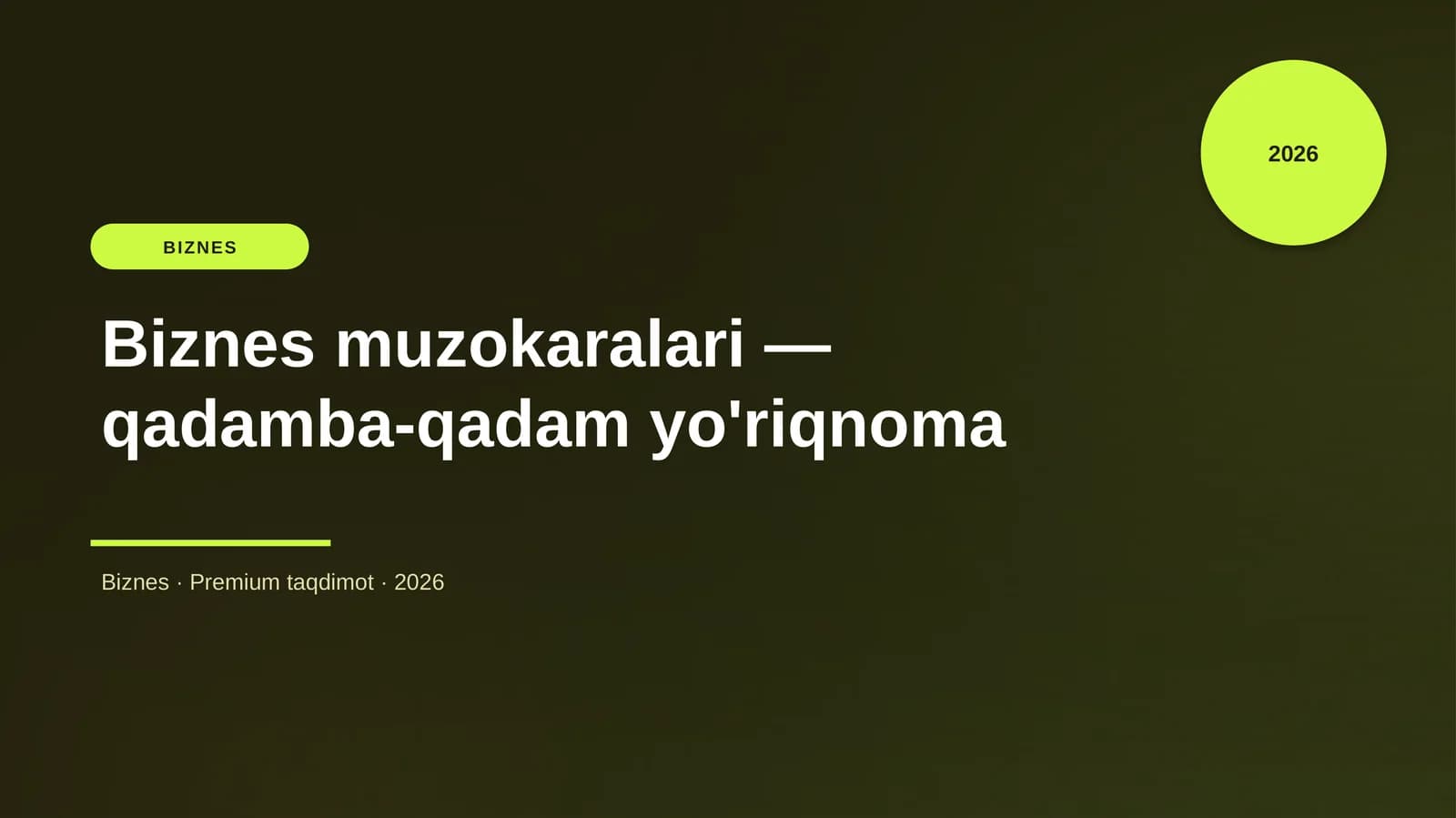 Biznes muzokaralari — qadamba-qadam yo'riqnoma