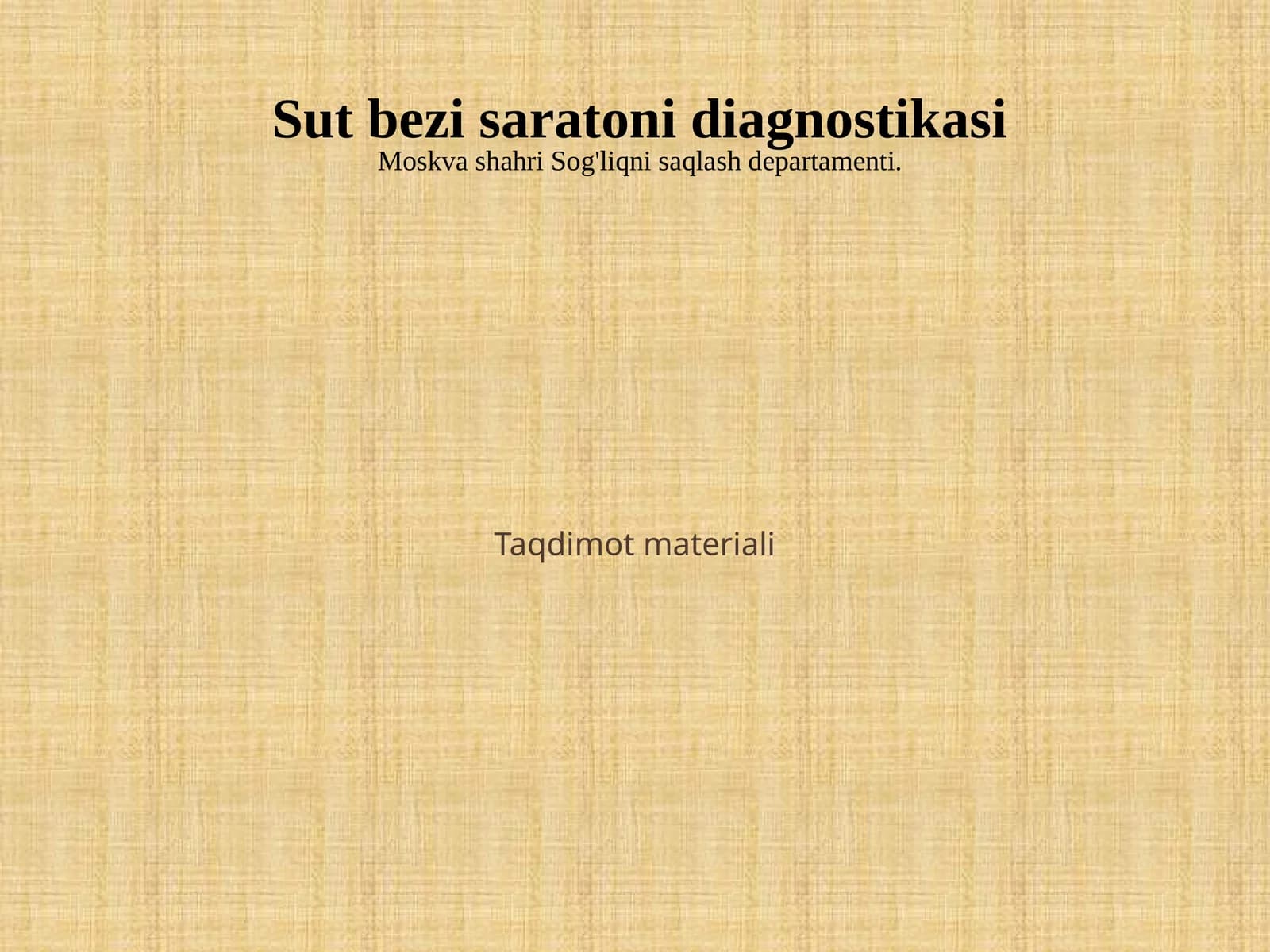 Sut bezi saratoni diagnostikasi