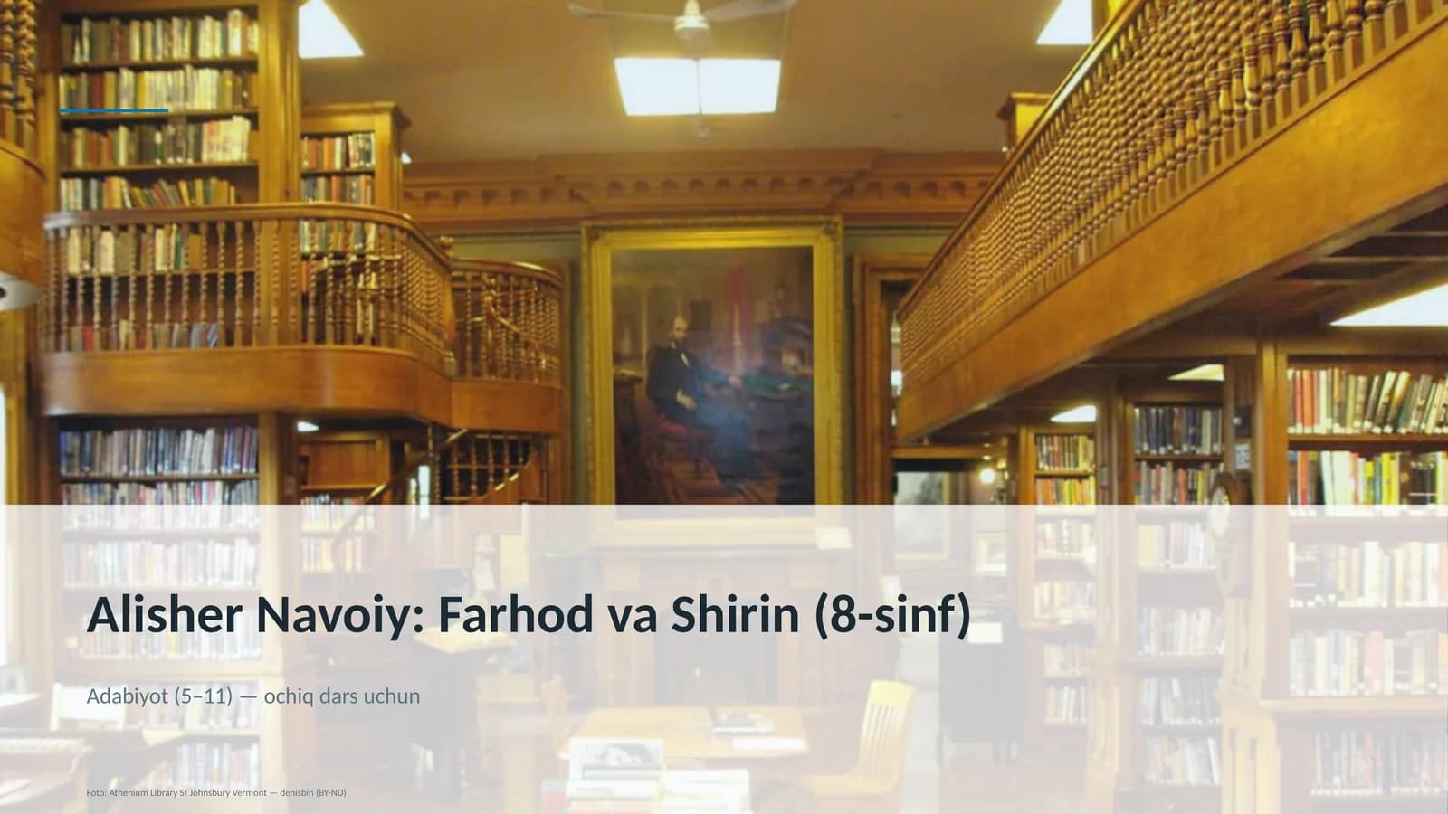 Alisher Navoiy: Farhod va Shirin (8-sinf)