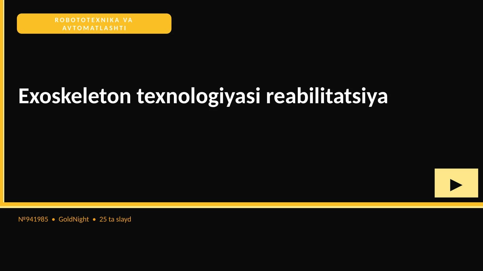 Exoskeleton texnologiyasi reabilitatsiya