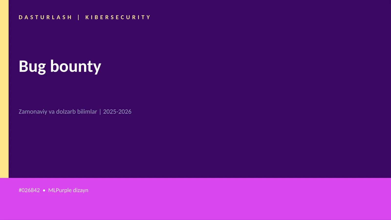 Bug bounty