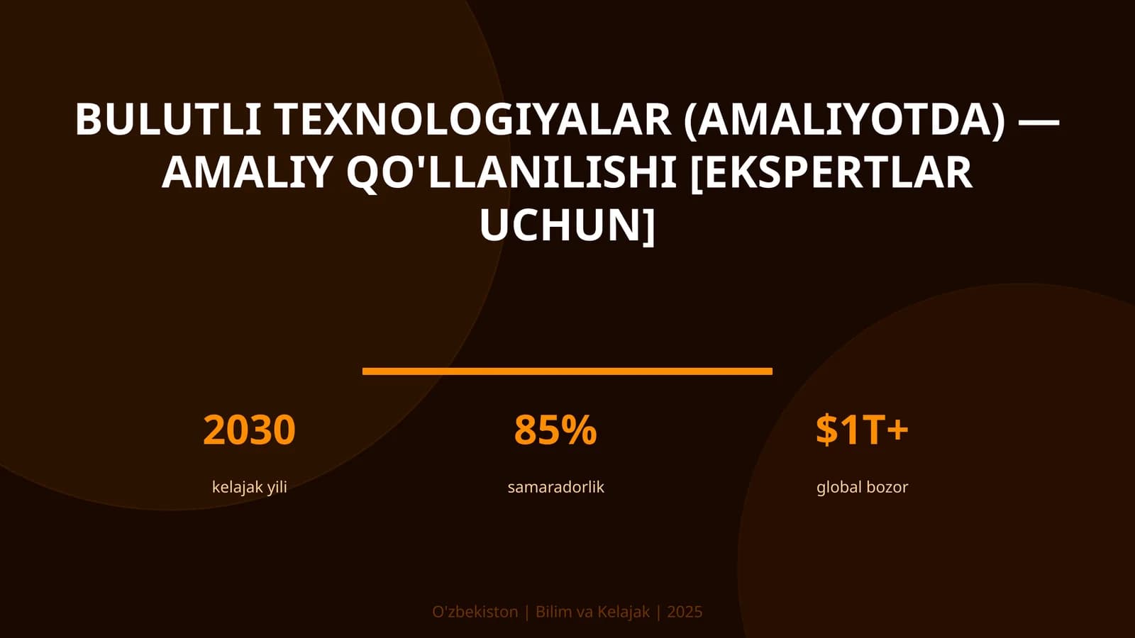 Bulutli texnologiyalar (amaliyotda) — amaliy qo'llanilishi [ekspertlar uchun]