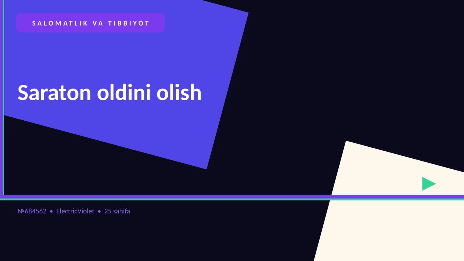 Saraton oldini olish