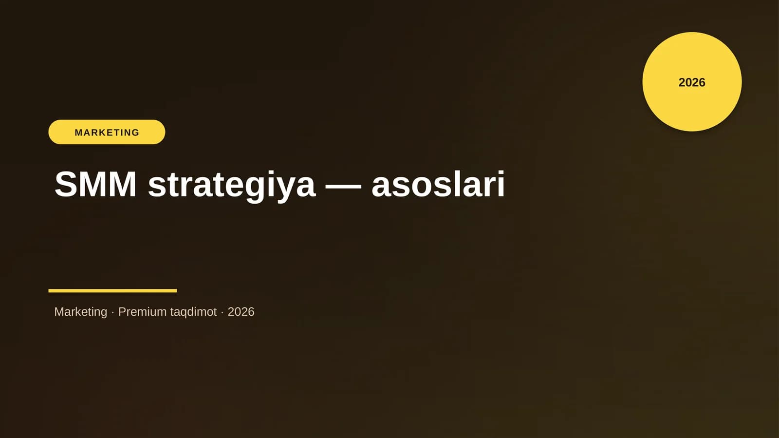SMM strategiya — asoslari