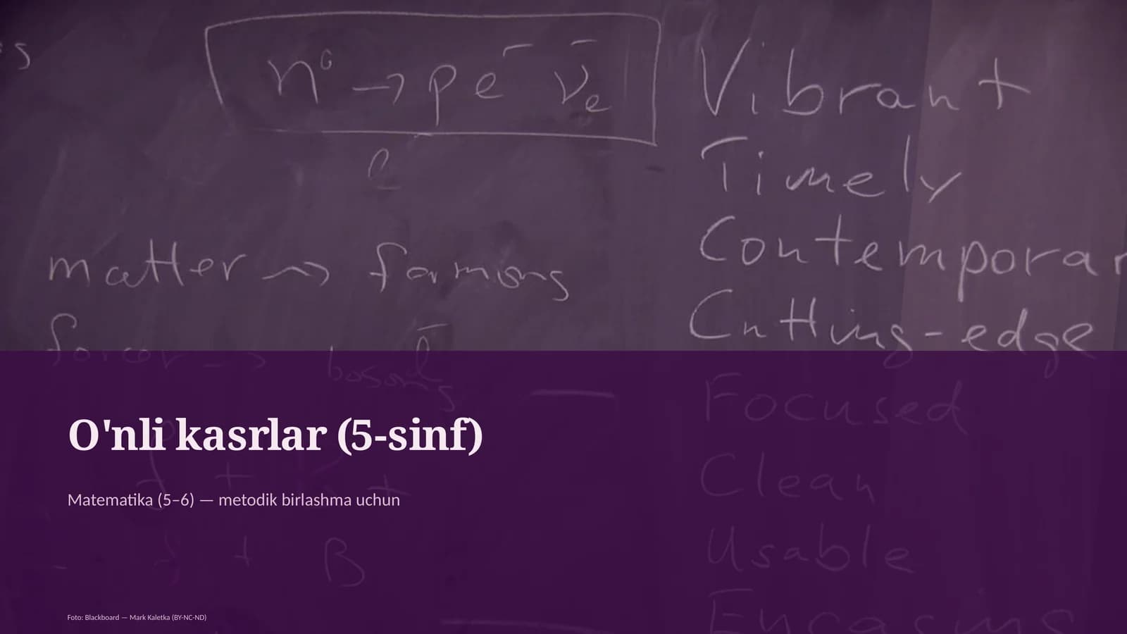 O'nli kasrlar (5-sinf)
