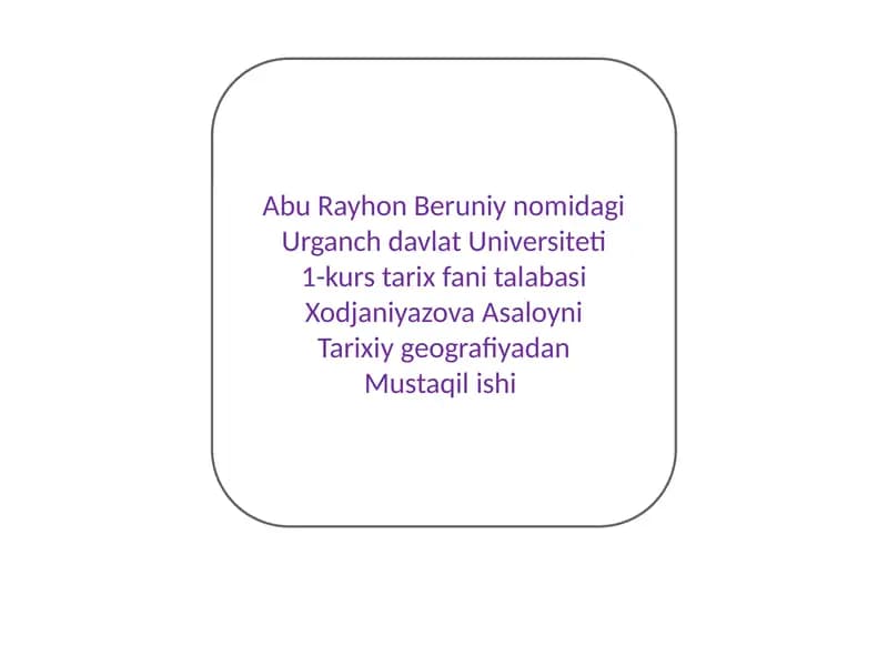 AbuRayhon Beruniynomidagi Urganch davlat Universiteti 1-kurs talabasi